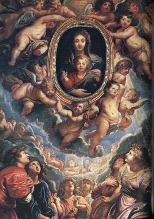 The Virgin and Child Adored by Angels (mk01), Peter Paul Rubens